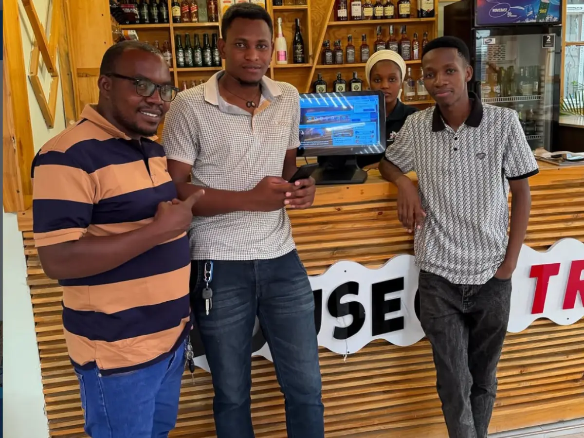 iPAB team with client staff at the House of Trice POS